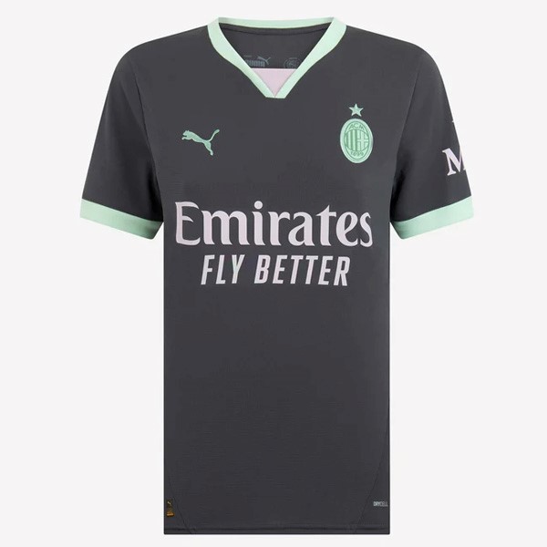 Camiseta AC Milan Replica Tercera Ropa Mujer 2024/25